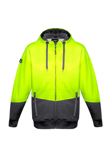 ZT478- Unisex Hi Vis Textured Jacquard Full Zip Hoodie